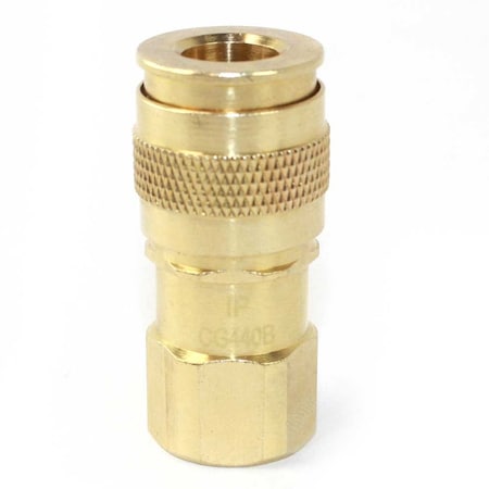 Interstate Pneumatics 1/4 Inch Universal Brass Coupler x 1/4 Inch Female NPT CG440B
